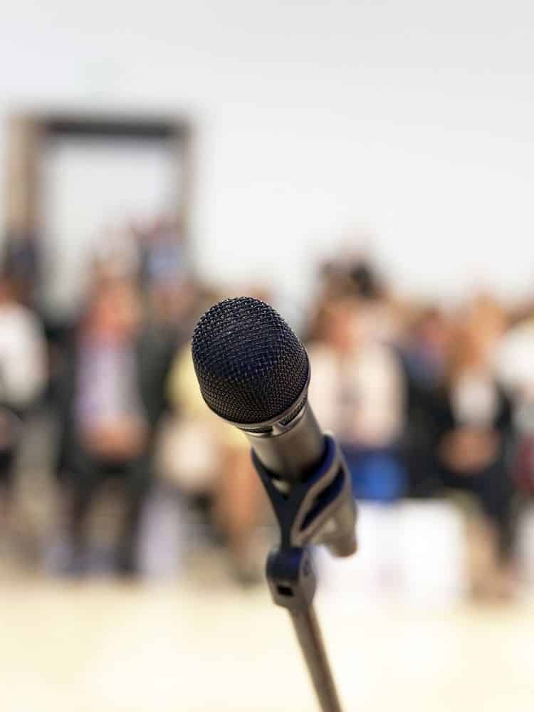 Photo of a microphone